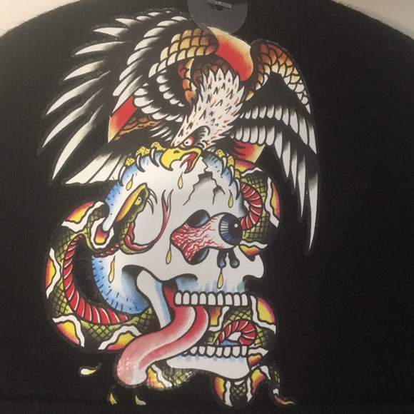 ED HARDY Unisex Beanie Hat Tuque Size O/S - Picture 3 of 7